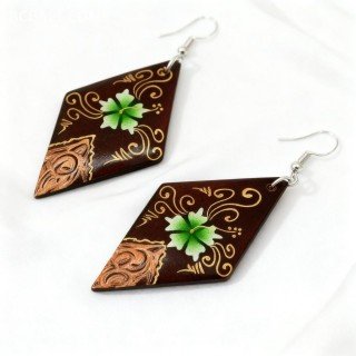 Hot Sale Painting Wood Earrings Originally Design